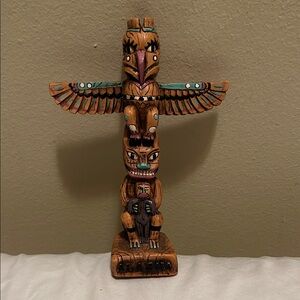 Handcrafted Totem Pole Sculpture